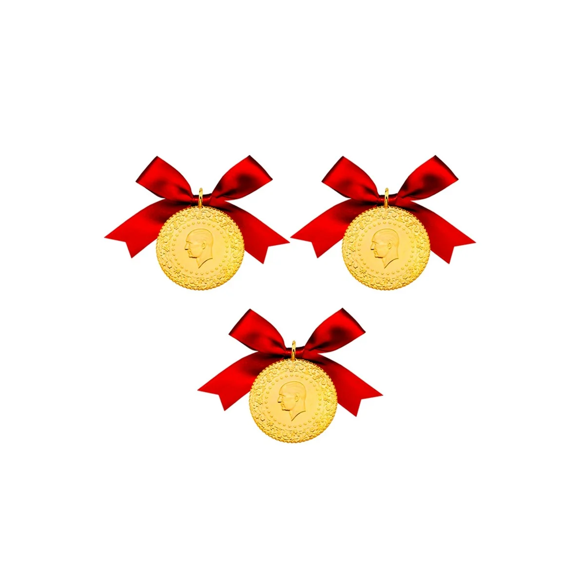 1211nn Eski Tarihli Çeyrek Altın (3 Adet) - Görsel 1